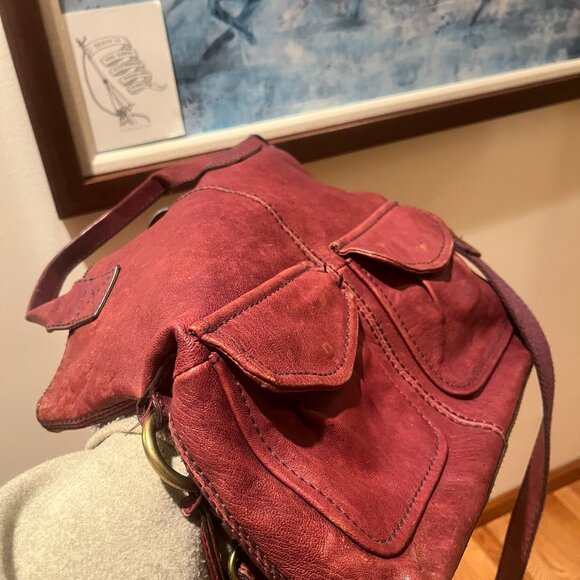 Vintage Fossil Leather Bag with key - Picture 5 of 5